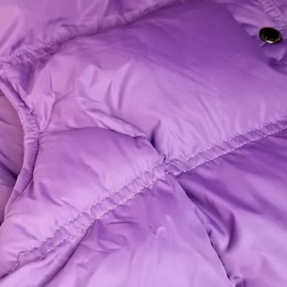 Lands’ End Women’s Goose Down Puffer Vest Purple Sz LARGE 14-16 - Picture 6 of 13